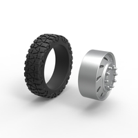 10 Triangular Hole front semi wheel for pickup V3 Scale 1:25 - Thumbnail 9