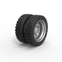 10 Triangular Hole rear semi wheel for pickup V3 Scale 1:25 - Thumbnail 2