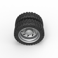 10 Triangular Hole rear semi wheel for pickup V3 Scale 1:25 - Thumbnail 6