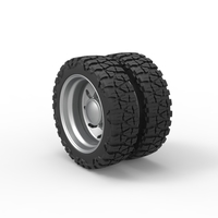 10 Triangular Hole rear semi wheel for pickup V3 Scale 1:25 - Thumbnail 7