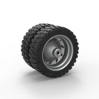 10 Triangular Hole rear semi wheel for pickup V3 Scale 1:25 - Thumbnail 8