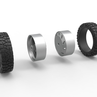 10 Triangular Hole rear semi wheel for pickup V3 Scale 1:25 - Thumbnail 10