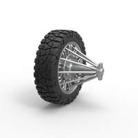 Front slab semi wheel for pickup Scale 1:25 - Thumbnail 2