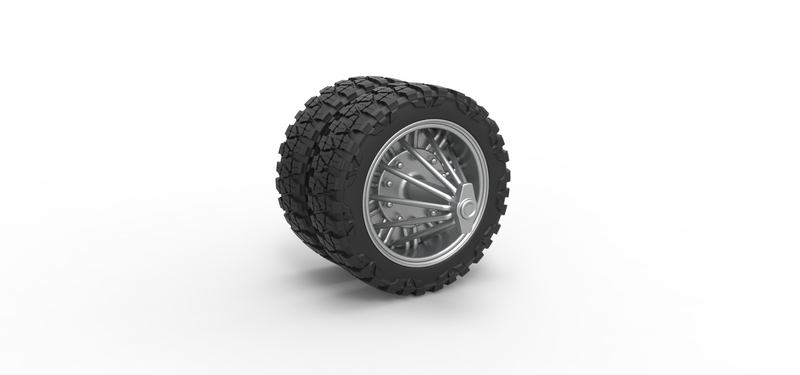 Rear slab semi wheel for pickup Scale 1:25