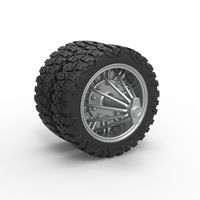 Rear slab semi wheel for pickup Scale 1:25 - Thumbnail 1