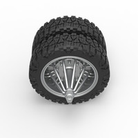 Rear slab semi wheel for pickup Scale 1:25 - Thumbnail 6