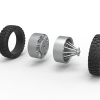 Rear slab semi wheel for pickup Scale 1:25 - Thumbnail 9