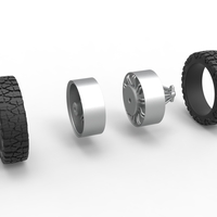 Rear slab semi wheel for pickup Scale 1:25 - Thumbnail 10