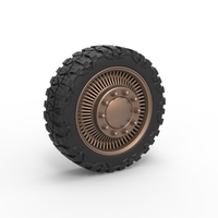 Diecast Front wire semi wheel for pickup Scale 1:25 - Thumbnail 1