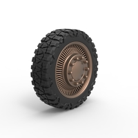 Diecast Front wire semi wheel for pickup Scale 1:25 - Thumbnail 2