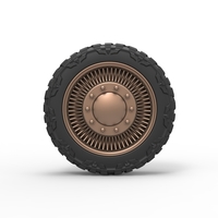 Diecast Front wire semi wheel for pickup Scale 1:25 - Thumbnail 5