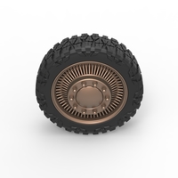 Diecast Front wire semi wheel for pickup Scale 1:25 - Thumbnail 6