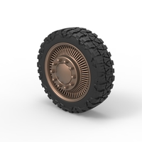 Diecast Front wire semi wheel for pickup Scale 1:25 - Thumbnail 7