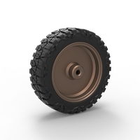 Diecast Front wire semi wheel for pickup Scale 1:25 - Thumbnail 8