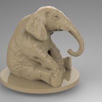 Small Elephant 3D Printing 52341