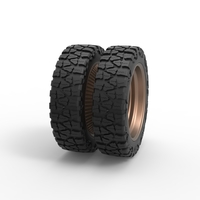 Rear wire semi wheel for pickup Scale 1:25 - Thumbnail 3