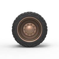 Rear wire semi wheel for pickup Scale 1:25 - Thumbnail 5