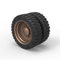 Rear wire semi wheel for pickup Scale 1:25 - Thumbnail 7