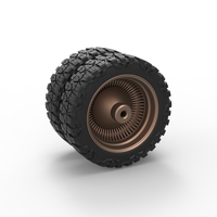 Rear wire semi wheel for pickup Scale 1:25 - Thumbnail 8