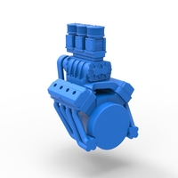 Engine V8 for vintage Monster truck 1:25 - Thumbnail 11