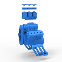 Engine V8 for vintage Monster truck 1:25 - Thumbnail 14