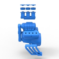 Engine V8 for vintage Monster truck 1:25 - Thumbnail 17