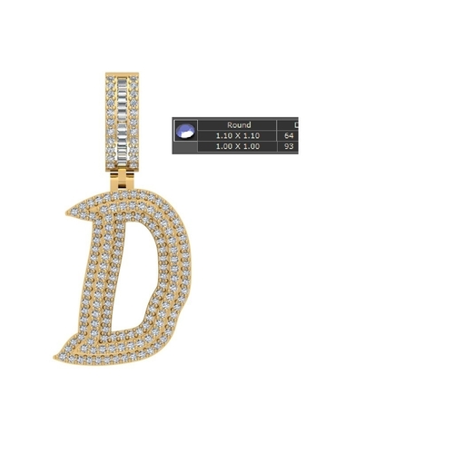 HIP HOP D PENDANT 3D Print 523846