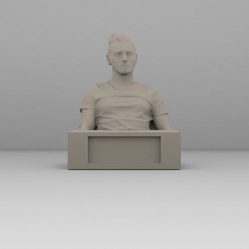 Scanned bust and reworked with stand 3D Print 52396