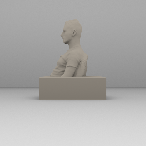 Scanned bust and reworked with stand 3D Print 52397