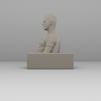 Scanned bust and reworked with stand - Thumbnail 2