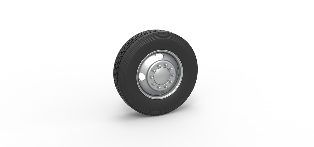 4 Hole front wheel of old school truck 1:25 3D Print 523970