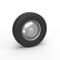 4 Hole front wheel of old school truck 1:25 - Thumbnail 1