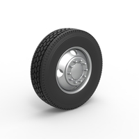 4 Hole front wheel of old school truck 1:25 - Thumbnail 2