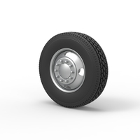 4 Hole front wheel of old school truck 1:25 - Thumbnail 7