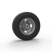 4 Hole front wheel of old school truck 1:25 - Thumbnail 8