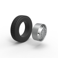 4 Hole front wheel of old school truck 1:25 - Thumbnail 9