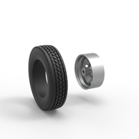 4 Hole front wheel of old school truck 1:25 - Thumbnail 10