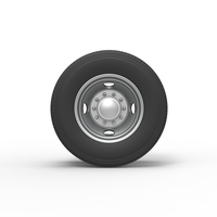 4 Hole rear double wheel of old school truck 1:25 - Thumbnail 5