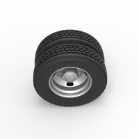 4 Hole rear double wheel of old school truck 1:25 - Thumbnail 6