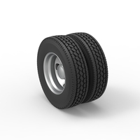 4 Hole rear double wheel of old school truck 1:25 - Thumbnail 7