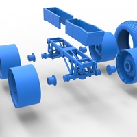 Diecast Chassis of vintage monster truck Scale 1:25 - Thumbnail 24