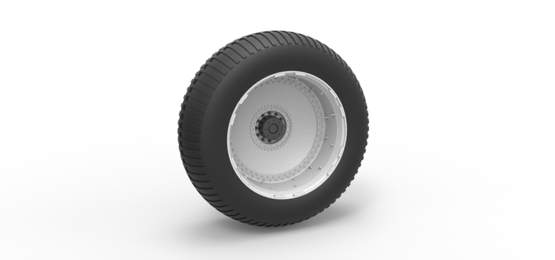 Diecast Wheel from vintage monster truck Scale 1 to 25