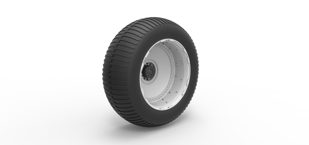 Diecast Wheel from vintage monster truck Scale 1 to 25 3D Print 524028