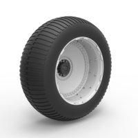 Diecast Wheel from vintage monster truck Scale 1 to 25 - Thumbnail 2