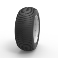 Diecast Wheel from vintage monster truck Scale 1 to 25 - Thumbnail 3