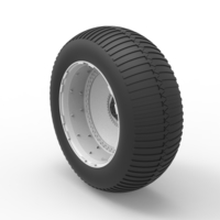 Diecast Wheel from vintage monster truck Scale 1 to 25 - Thumbnail 7
