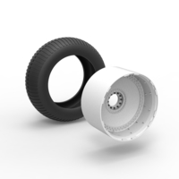 Diecast Wheel from vintage monster truck Scale 1 to 25 - Thumbnail 9