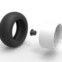 Diecast Wheel from vintage monster truck Scale 1 to 25 - Thumbnail 10