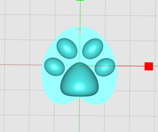 cat paw-shaped pendant 3D Print 524039