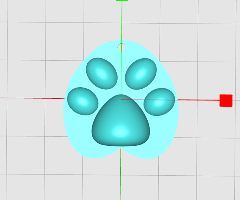 cat paw-shaped pendant